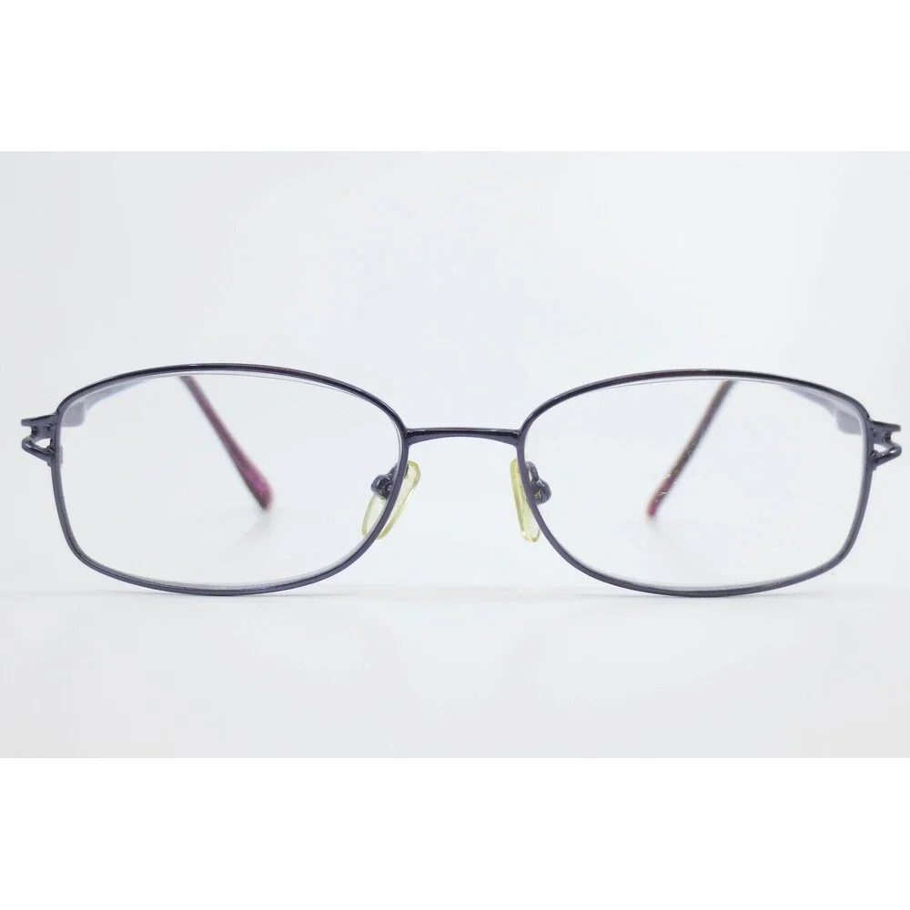 Heartland Carrie Purple Oval Metal Eyeglass Frames 54-17-140 Demo Lenses